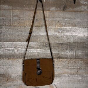 Ameribag Brown Leather Crossbody small messgenger Bag